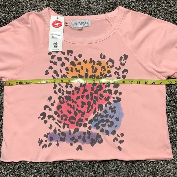 Wildfox Airbrush Leopard WTC Crop Sweatshirt M - Picture 8 of 9